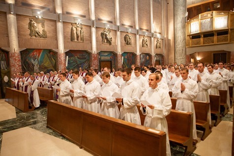 Cardinal Sean P.  Oâ€™Malley and celebrates Sunday Mass with other American Cardinals and  Archbishop Joseph Augustine Di Noia, O.P. at the Pontifical North American College March 3, 2013. <br /> During the Mass about 50 seminarians â€”  including those from the Dioceses of Fall River and Worcester â€” received the order of acolyte, one of the steps in advancing towards the priesthood.<br /> Pilot photo/ Gregory L. Tracy<br /> 