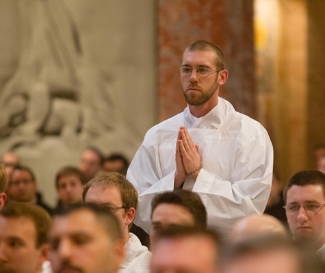 Cardinal Sean P.  Oâ€™Malley and celebrates Sunday Mass with other American Cardinals and  Archbishop Joseph Augustine Di Noia, O.P. at the Pontifical North American College March 3, 2013. <br /> During the Mass about 50 seminarians â€”  including those from the Dioceses of Fall River and Worcester â€” received the order of acolyte, one of the steps in advancing towards the priesthood.<br /> Pilot photo/ Gregory L. Tracy<br /> 